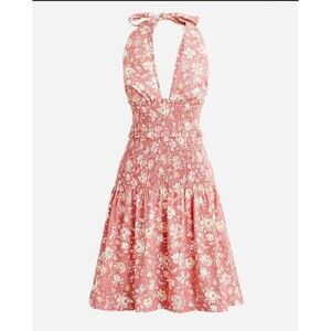 J. Crew 🌺 HOST PICK 🌺 Floral Halter Mini Dress - Pink